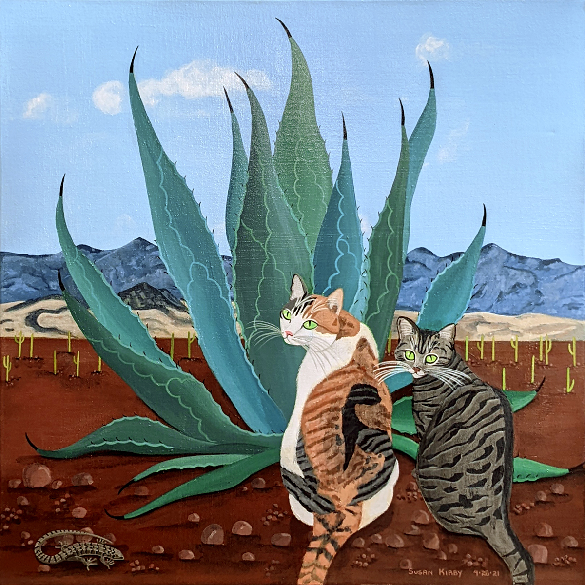 Cats And Agave