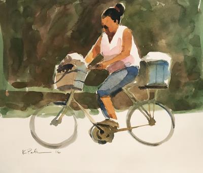 Woman on a Bike