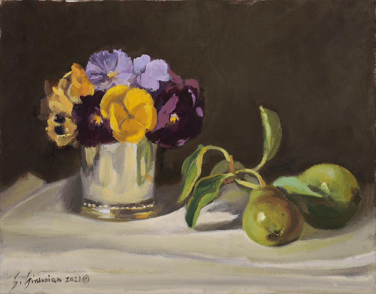 Pansies with Pears